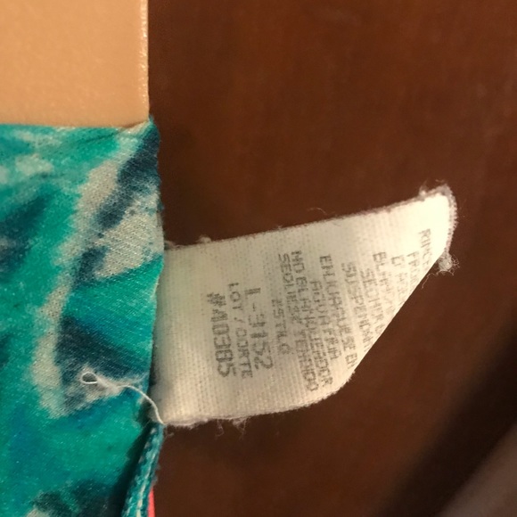 Sassafras Vintage Tropical Floral One Piece Swimsuit Button Drawstring Bikini - Picture 4 of 4